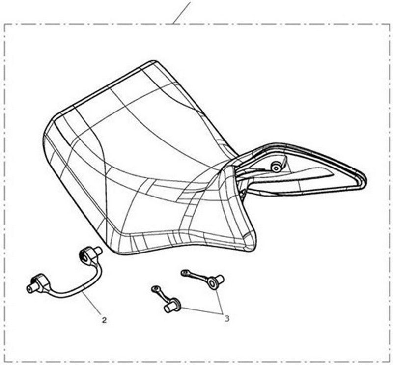 Triumph T2304389 Seat  Rubber  Rear - Fowlers Parts | T2304389