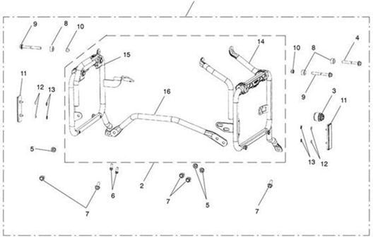 Triumph Mounting Frame Assy LH | T2352382