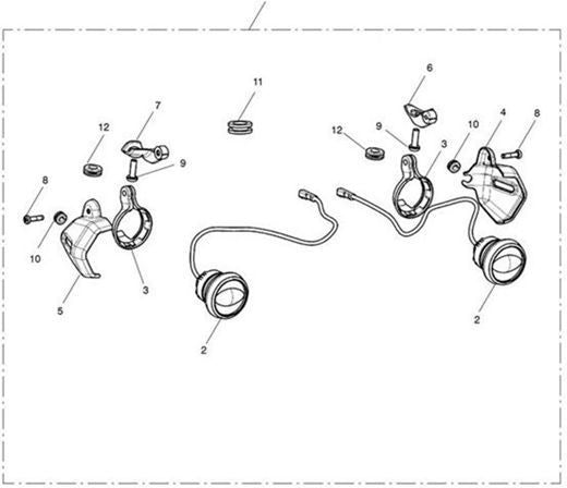 Triumph Clamp Fog Lamp Lower RH | T2708706