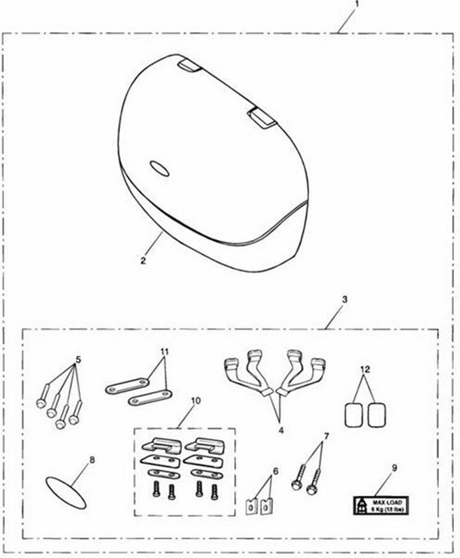 Triumph Bonneville Pop Rivet  4mm x 12. Kit  Pannier  Outer | T3300051