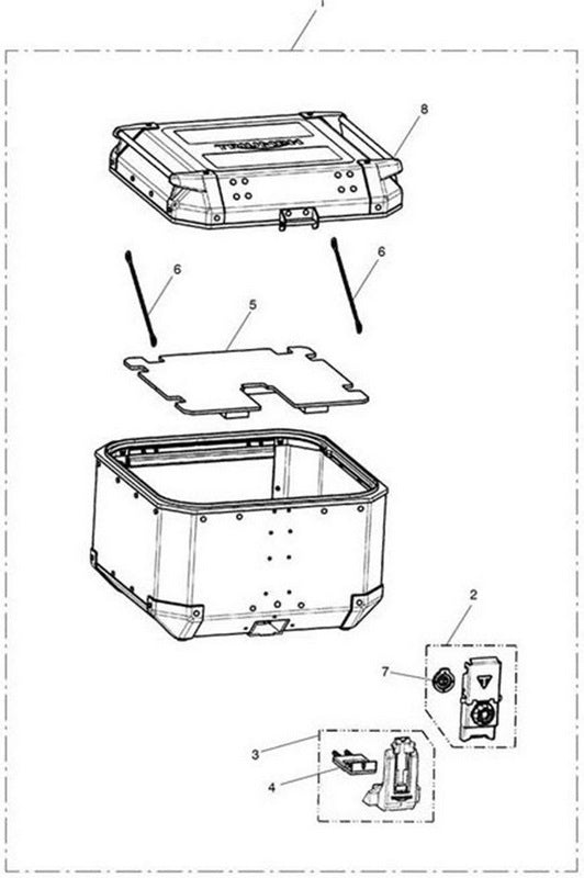 Triumph Detaching Mechanism  Top Box T9500581 | T9500581