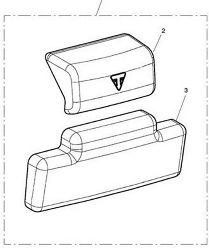 Triumph Top Box Back Rest Lower | T9500586