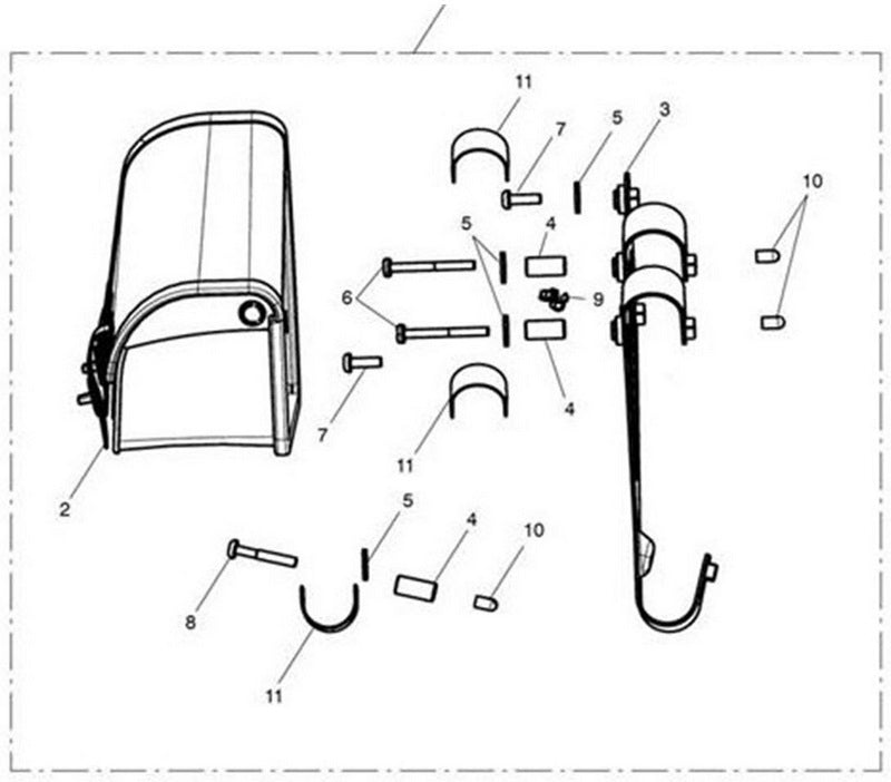 Triumph Bracket  Bag  Swing Arm T9510198 | T9510198
