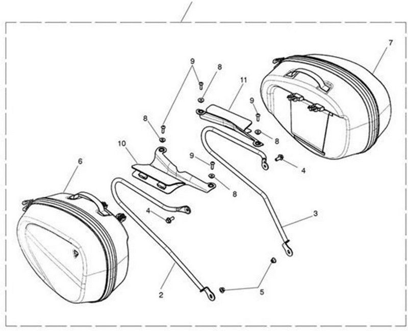 Triumph Harness LH Pannier | T9510285