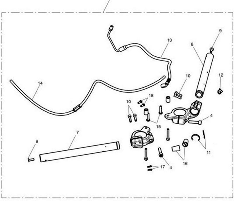 Triumph Hose Brake M/cyl to Headstock FR Triumph Genuine Part | T9630553