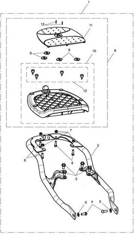 Triumph Mounting Rack Graphite | T9750754
