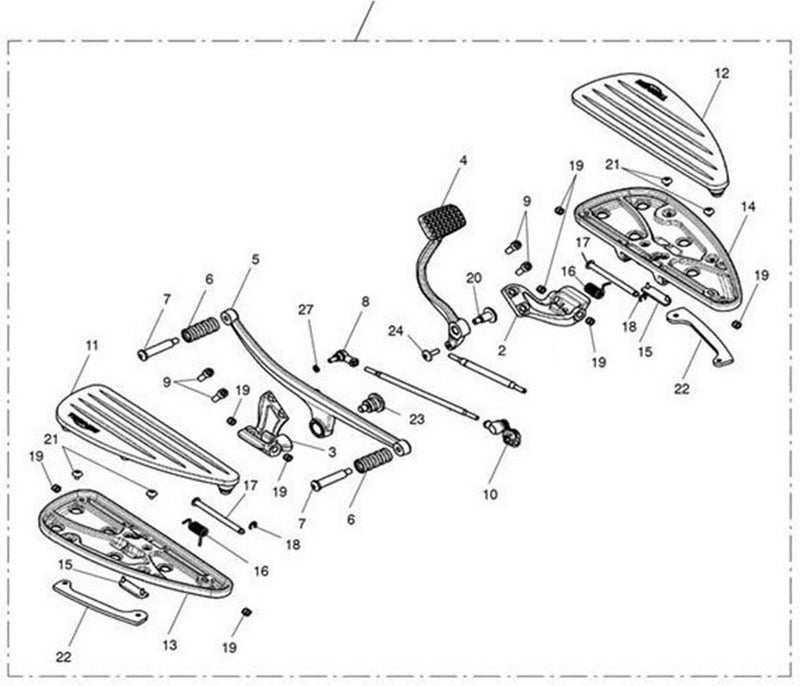 Triumph Rubber Footboard LHF | T9770191