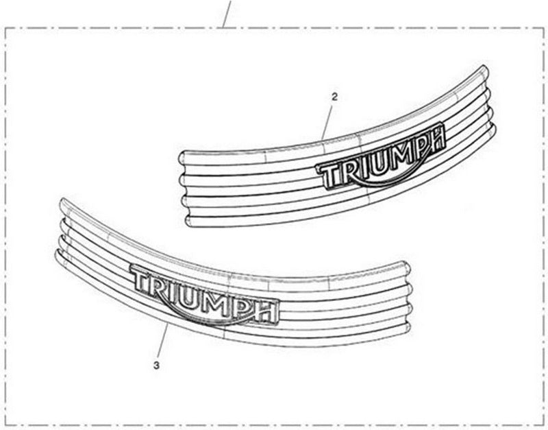 Triumph Tank Badge Bar Vintage RHS | T9790072