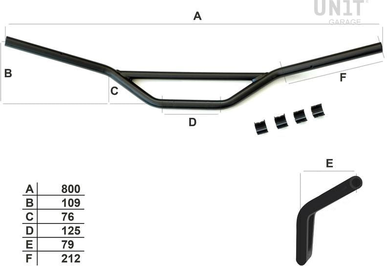 Unit Garage / ユニットガレージ ハンドルバー nineT ロー | COD. 1613Low+ADP