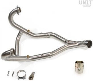 Unitgarage / ユニットガレージ Headpipe without Catalytic Converter in inox (EURO 5) | 1617-21-1618-21