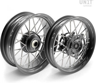 Unitgarage / ユニットガレージ Pair of spoked wheels NineT Racer & Pure 24M9 | 1664-tube-type