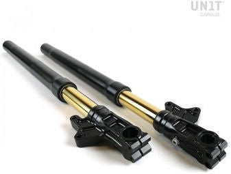 Unitgarage / ユニットガレージ Ohlins USD fork kit High + Unitgarage / ユニットガレージ triple clamp | 2904black