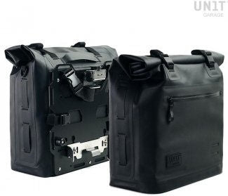 Unitgarage / ユニットガレージ Two Khali side panniers in TPU 35L - 45L + Pair of aluminium plates Original BMW frame | 2xUG002-AL0C-original-bmw-frame