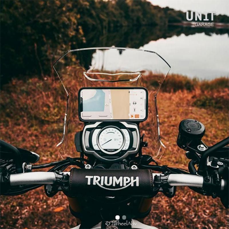 Unitgarage / ユニットガレージ Windshield with GPS support for Triumph 1200 XC-XE | 3105
