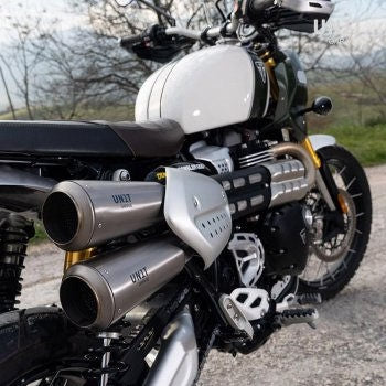 Unitgarage / ユニットガレージ Triumph 1200XC & XE Headpipe without catalitic converter in inox | 3133-3134-2xU021DX