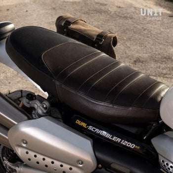 Unitgarage / ユニットガレージ Seat cover in leather Black/Brown | 3137BL-BR