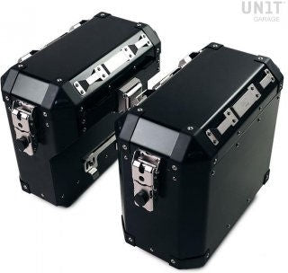 Unitgarage / ユニットガレージ Pair of aluminium Panniers Atlas 40L+34L | AL1C-BL