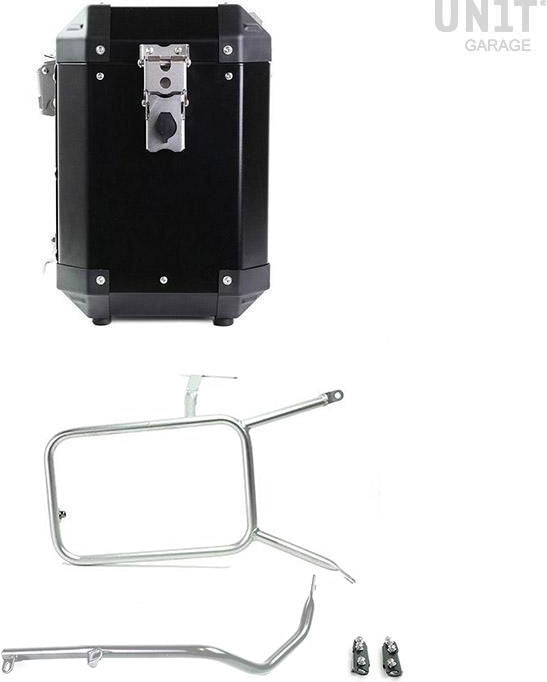 Unitgarage / ユニットガレージ Aluminium Pannier Atlas 47L with Right Inox Subframe NineT-Series | ug-AL2-BL-1687