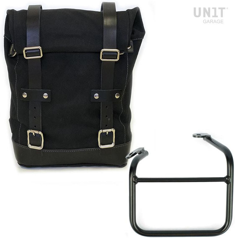 Unitgarage / ユニットガレージ Side pannier Canvas +Left frame for Ducati Scrambler 1100 with double exhaust on the right | U001-1009SX