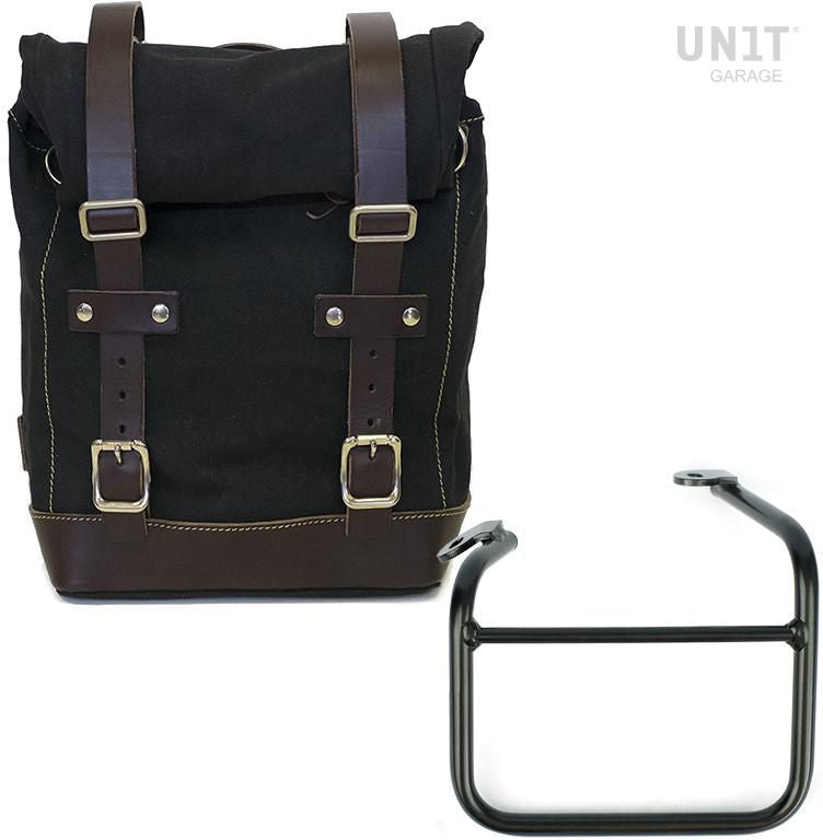 Unitgarage / ユニットガレージ Side pannier Canvas +Left frame for Ducati Scrambler 1100 with double exhaust on the right | U001-1009SX