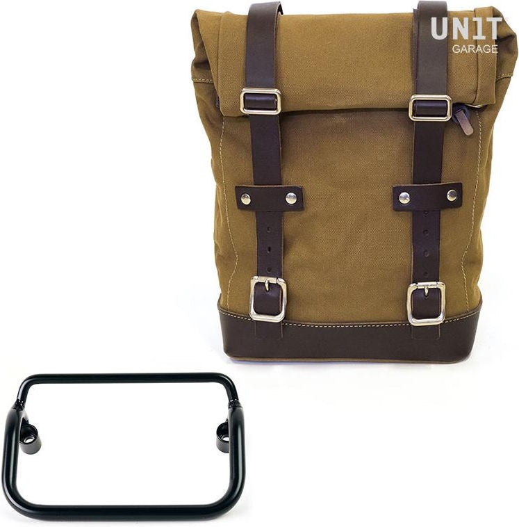 Unitgarage / ユニットガレージ Side Pannier Canvas + R18 frame for Fishtail exhaust | U001-3401