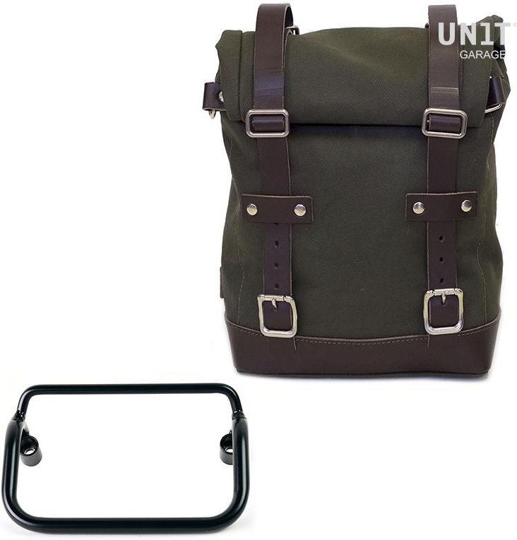 Unitgarage / ユニットガレージ Side Pannier Canvas + R18 frame for Fishtail exhaust | U001-3401