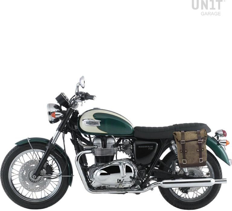 Unitgarage / ユニットガレージ Waxed Suede Side Pannier + Left Subframe Triumph Bonneville T100 (2001-2016) | U002-1005SX