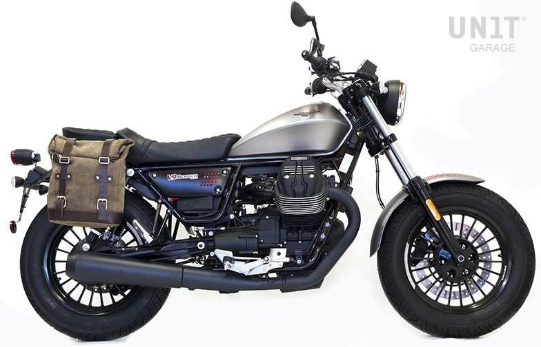 Unitgarage / ユニットガレージ Waxed Suede Side Pannier + Right Subframe Guzzi V9 Bobber | U002-2250DX