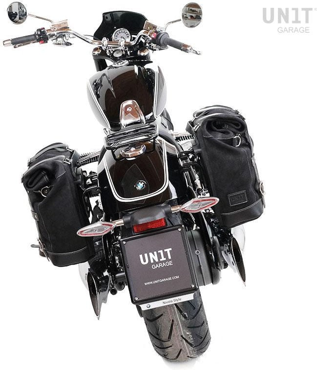 Unitgarage / ユニットガレージ Waxed suede Side Pannier + R18 frame for Fishtail exhaust | U002-3401