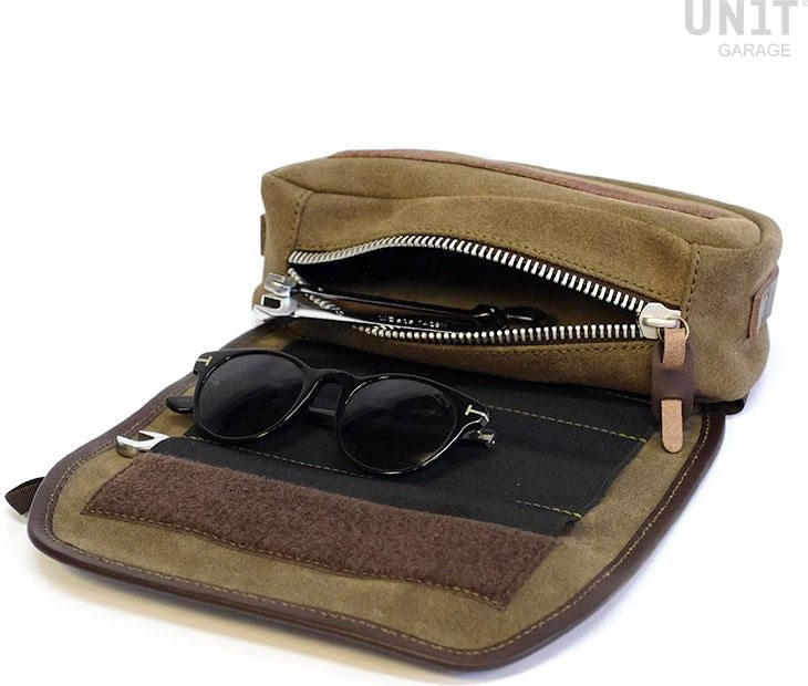Unitgarage / ユニットガレージ Handlebar bag Sahara Split leather | U038