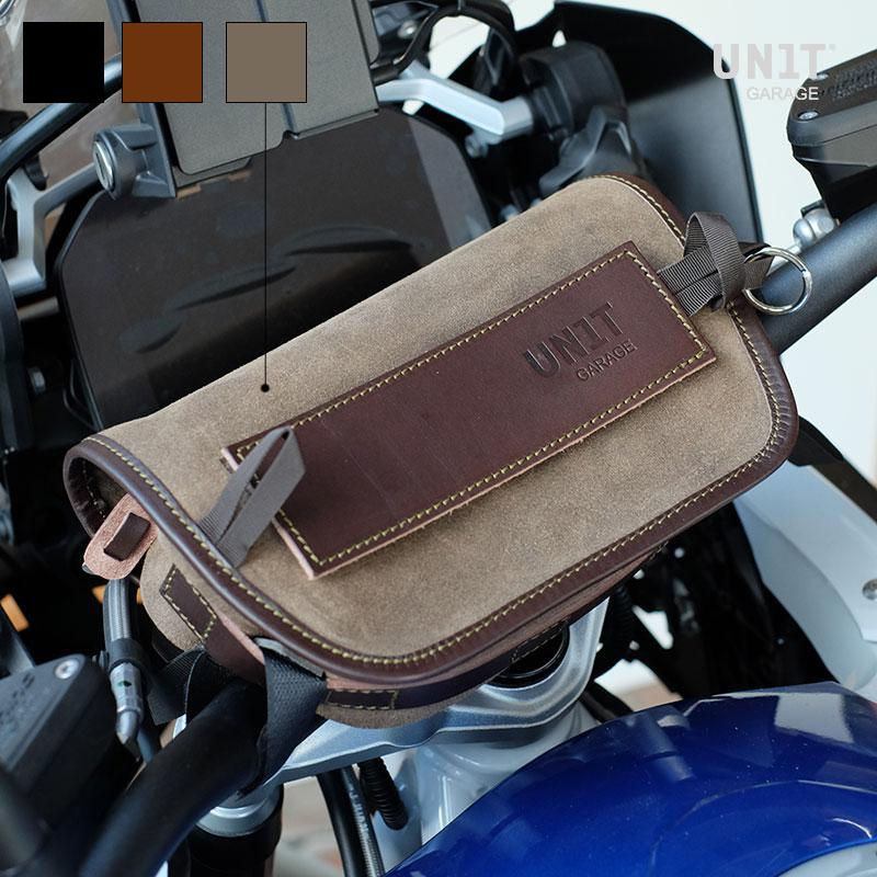 Unitgarage / ユニットガレージ Handlebar bag Sahara Split leather | U038