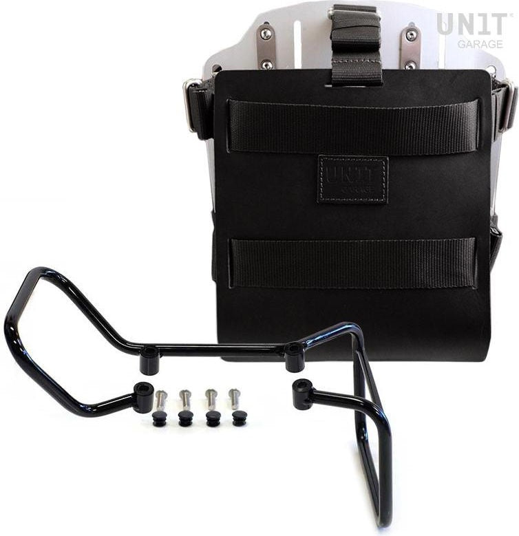 Unitgarage / ユニットガレージ Carrying system in aluminum with adjustable leather front  Quick Release System and vitpilen 701 frame | U085-U000-3001