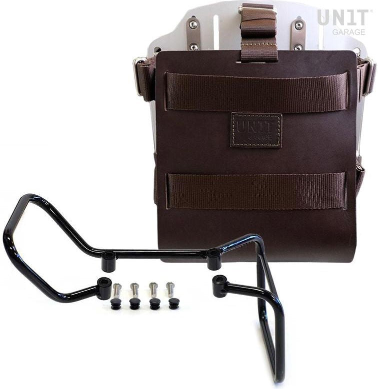Unitgarage / ユニットガレージ Carrying system in aluminum with adjustable leather front  Quick Release System and vitpilen 701 frame | U085-U000-3001