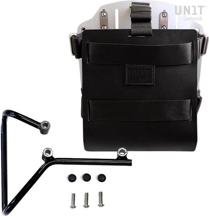 Unitgarage / ユニットガレージ Carrying system in aluminum with adjustable leather front  Quick Release System and Svartpilen 701 frame | U085-U000-3002