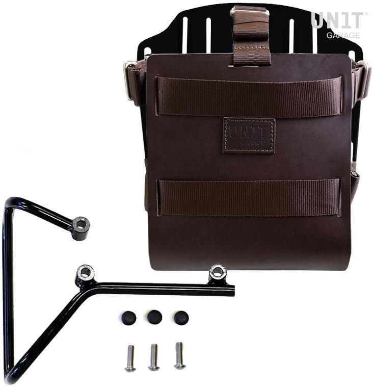 Unitgarage / ユニットガレージ Carrying system in aluminum with adjustable leather front  Quick Release System and Svartpilen 701 frame | U085-U000-3002
