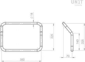 Unitgarage / ユニットガレージ Universal Atlas Aluminum panniers subframe (exhaust side) | U091E