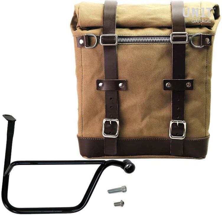 Unitgarage / ユニットガレージ Canvas Side Pannier Scram 22L-30L + Right Subframe Triumph Thruxton & Thruxton R 1200 (2016 until now) | U201-1020DX