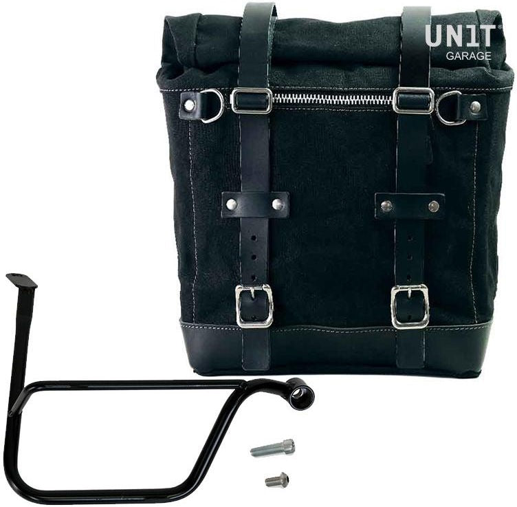 Unitgarage / ユニットガレージ Canvas Side Pannier Scram 22L-30L + Right Subframe Triumph Thruxton & Thruxton R 1200 (2016 until now) | U201-1020DX