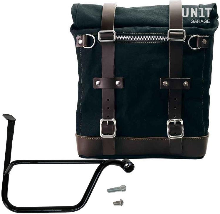 Unitgarage / ユニットガレージ Canvas Side Pannier Scram 22L-30L + Right Subframe Triumph Thruxton & Thruxton R 1200 (2016 until now) | U201-1020DX