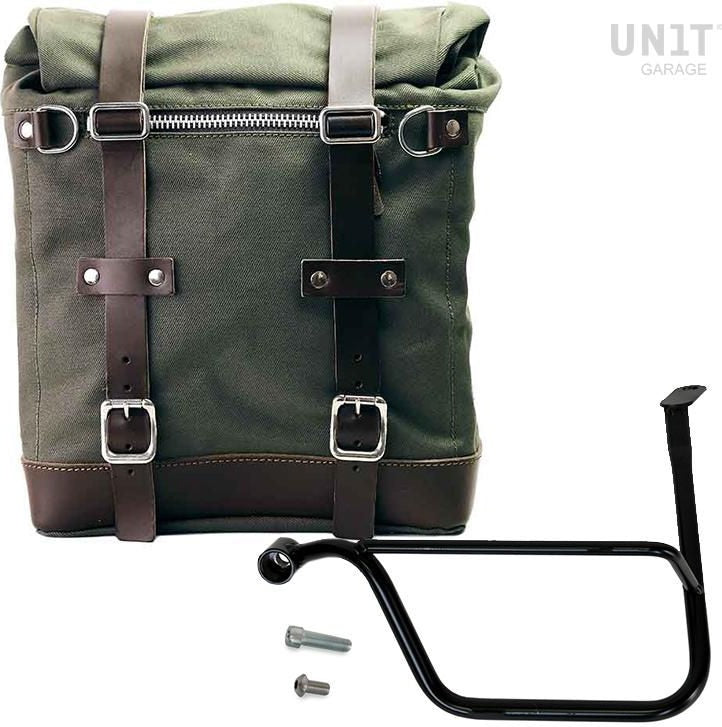 Unitgarage / ユニットガレージ Canvas Side Pannier Scram 22L-30L + Left Subframe Triumph Thruxton & Thruxton R 1200 (2016 until now) | U201-1020SX