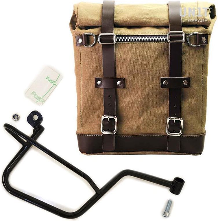 Unitgarage / ユニットガレージ Canvas Side Pannier Scram 22L-30L + Right Subframe Guzzi V7 | U201-2213DX