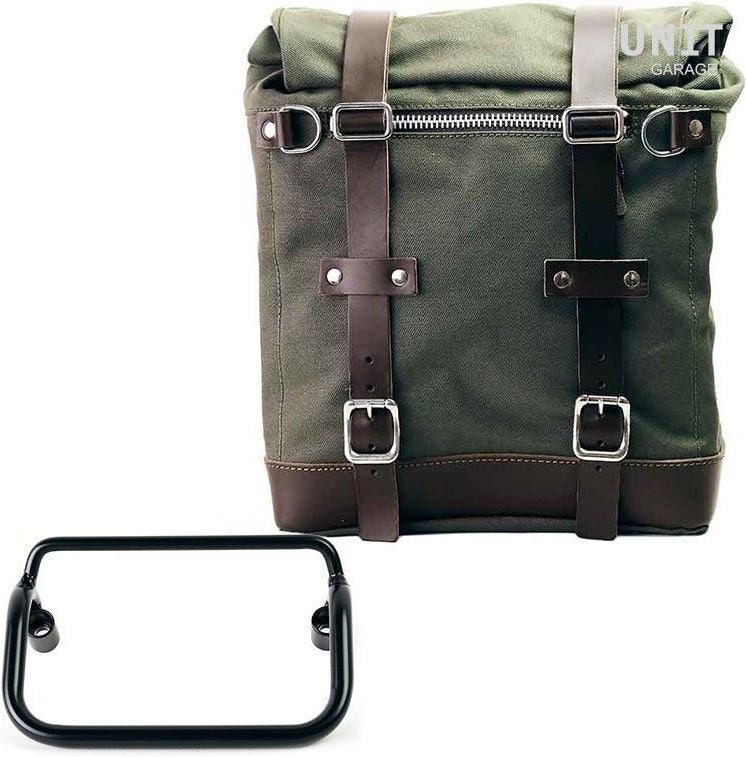 Unitgarage / ユニットガレージ Canvas Side Pannier Scram 22L-30L + R18 frame for Fishtail exhaust | U201-3401