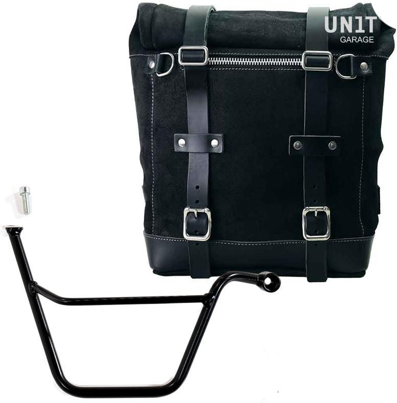 Unitgarage / ユニットガレージ Waxed suede side pannier Scram 22L-30L + Right Subframe Triumph T100 Bonneville (2001-2016) | U202-1005DX