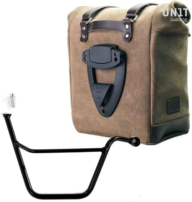 Unitgarage / ユニットガレージ Waxed suede side pannier Scram 22L-30L + Right Subframe Triumph T100 Bonneville (2001-2016) | U202-1005DX