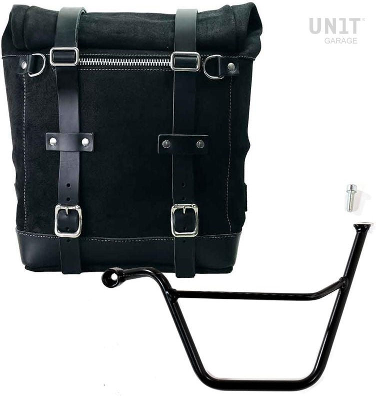 Unitgarage / ユニットガレージ Waxed suede side pannier Scram 22L-30L + Left Subframe Triumph Bonneville T100 (2001-2016) | U202-1005SX