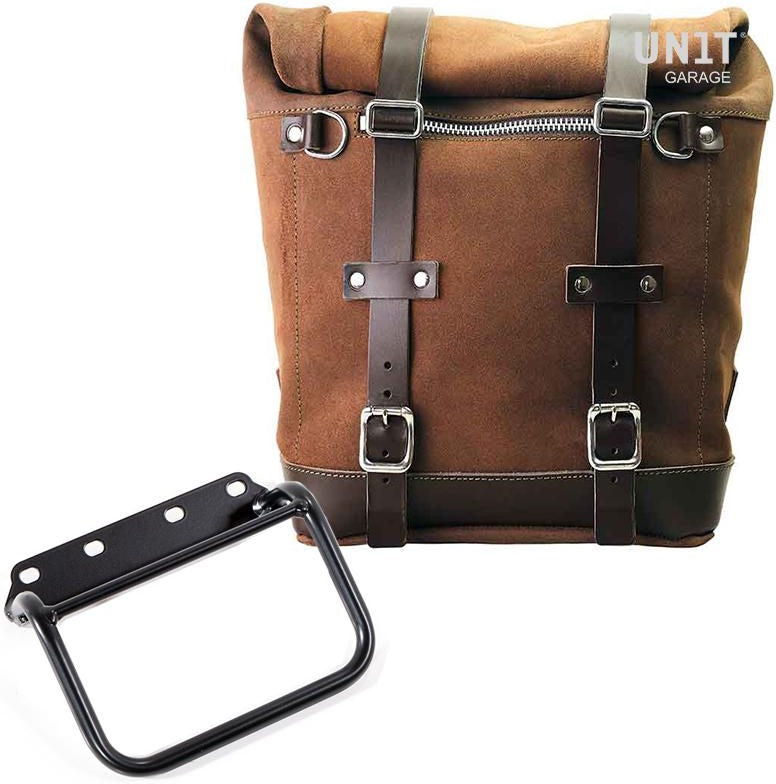 Unitgarage / ユニットガレージ Waxed suede side pannier Scram 22L-30L + subframe R80 G/S | U202-1008