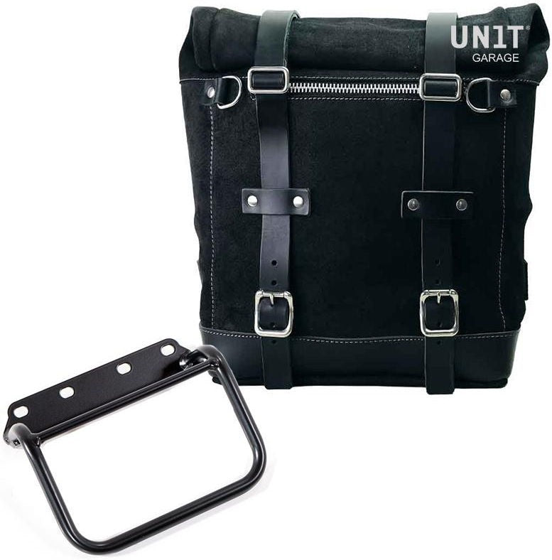 Unitgarage / ユニットガレージ Waxed suede side pannier Scram 22L-30L + subframe R80 G/S | U202-1008