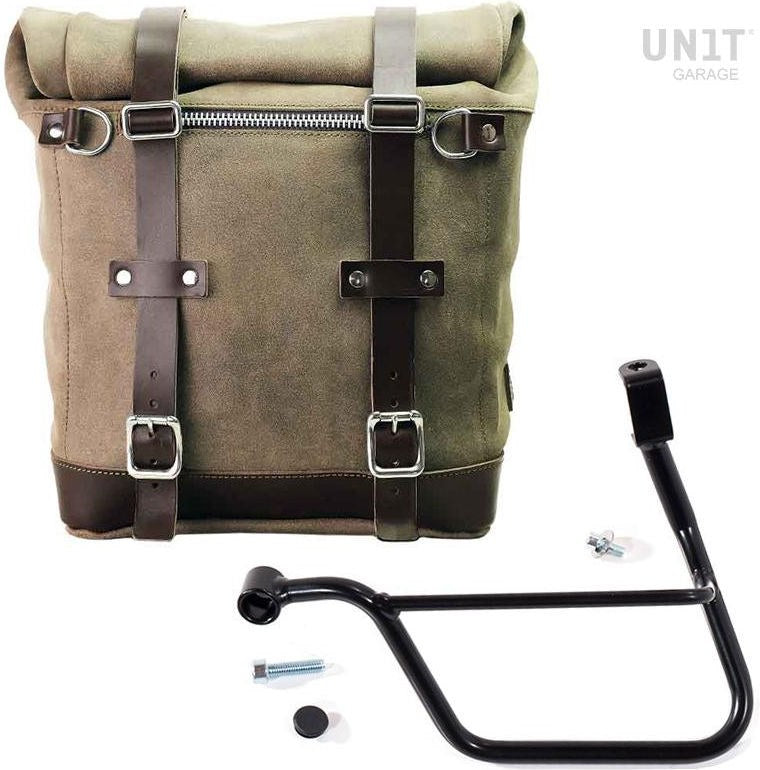 Unitgarage / ユニットガレージ Waxed suede side pannier Scram 22L-30L + Left Subframe Triumph T100 (2017 until now) | U202-1011SX