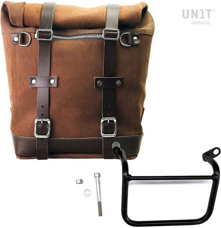 Unitgarage / ユニットガレージ Waxed suede side pannier Scram 22L-30L + Left Subframe Triumph Scrambler 1200 XC_XE (2019 until now) | U202-1019SX