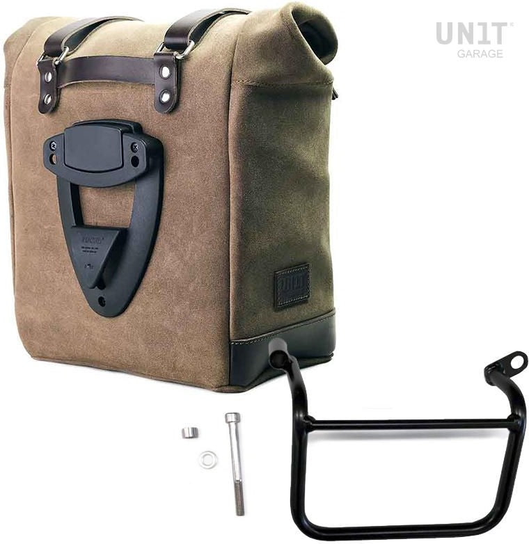 Unitgarage / ユニットガレージ Waxed suede side pannier Scram 22L-30L + Left Subframe Triumph Scrambler 1200 XC_XE (2019 until now) | U202-1019SX